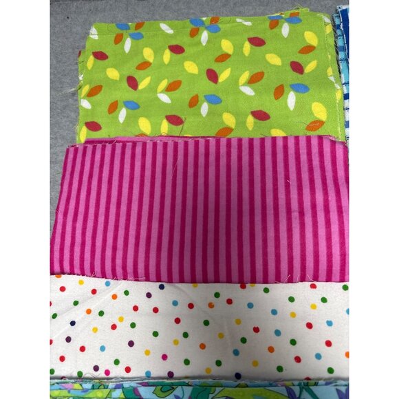 85 Precut Flannel Fabric Quilt Squares 9"-10" Multicolor Set - Picture 7 of 10